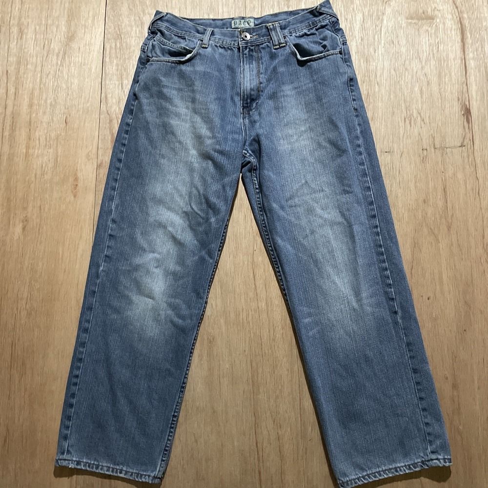 Vintage Paco Company‎ Mens Jeans Loose Blue Y2K Faded Streetwear 90s Tag 34x30